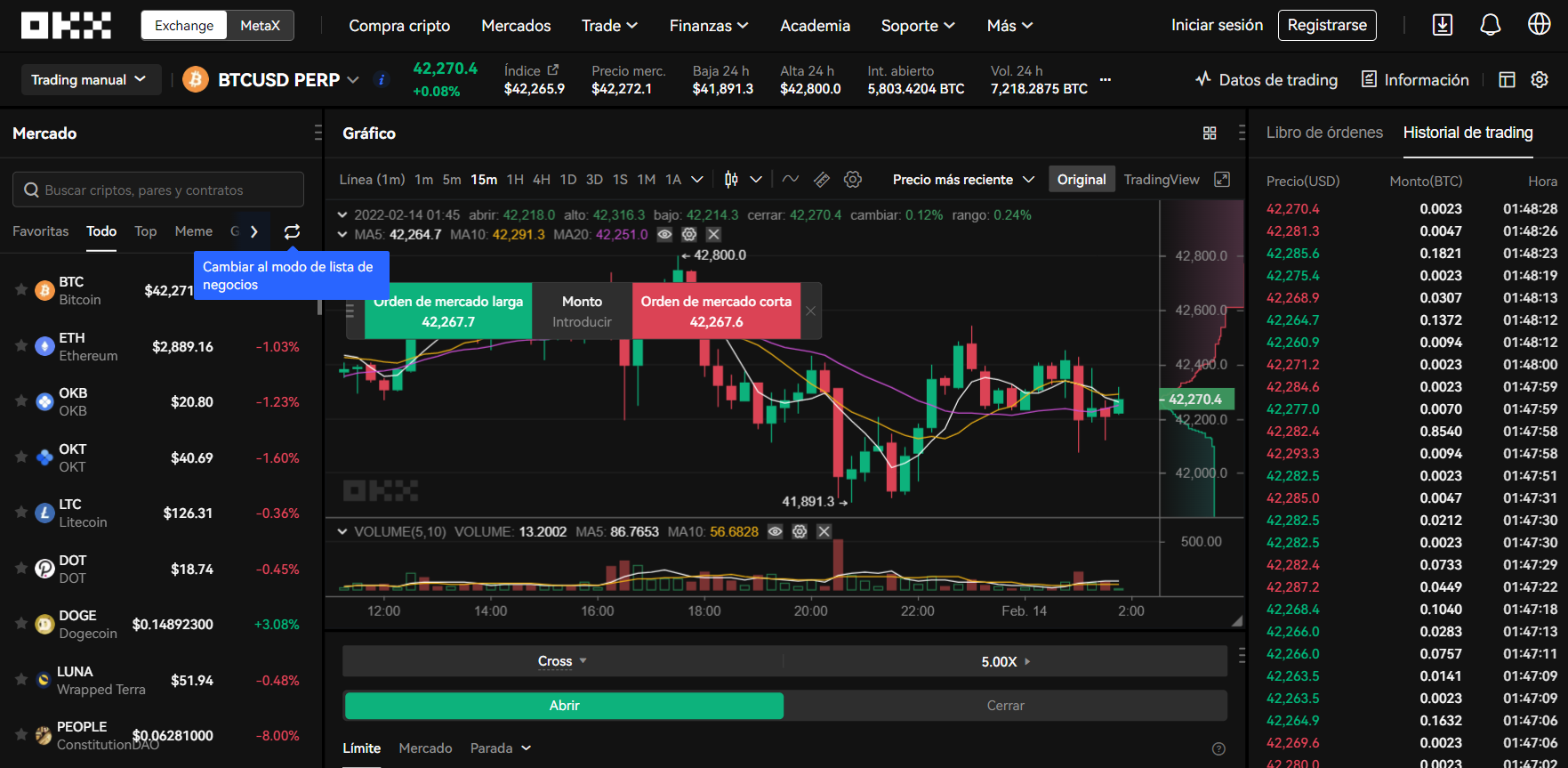 Negociación de derivados de criptomonedas en OKX Negociación de derivados de criptomonedas en OKX