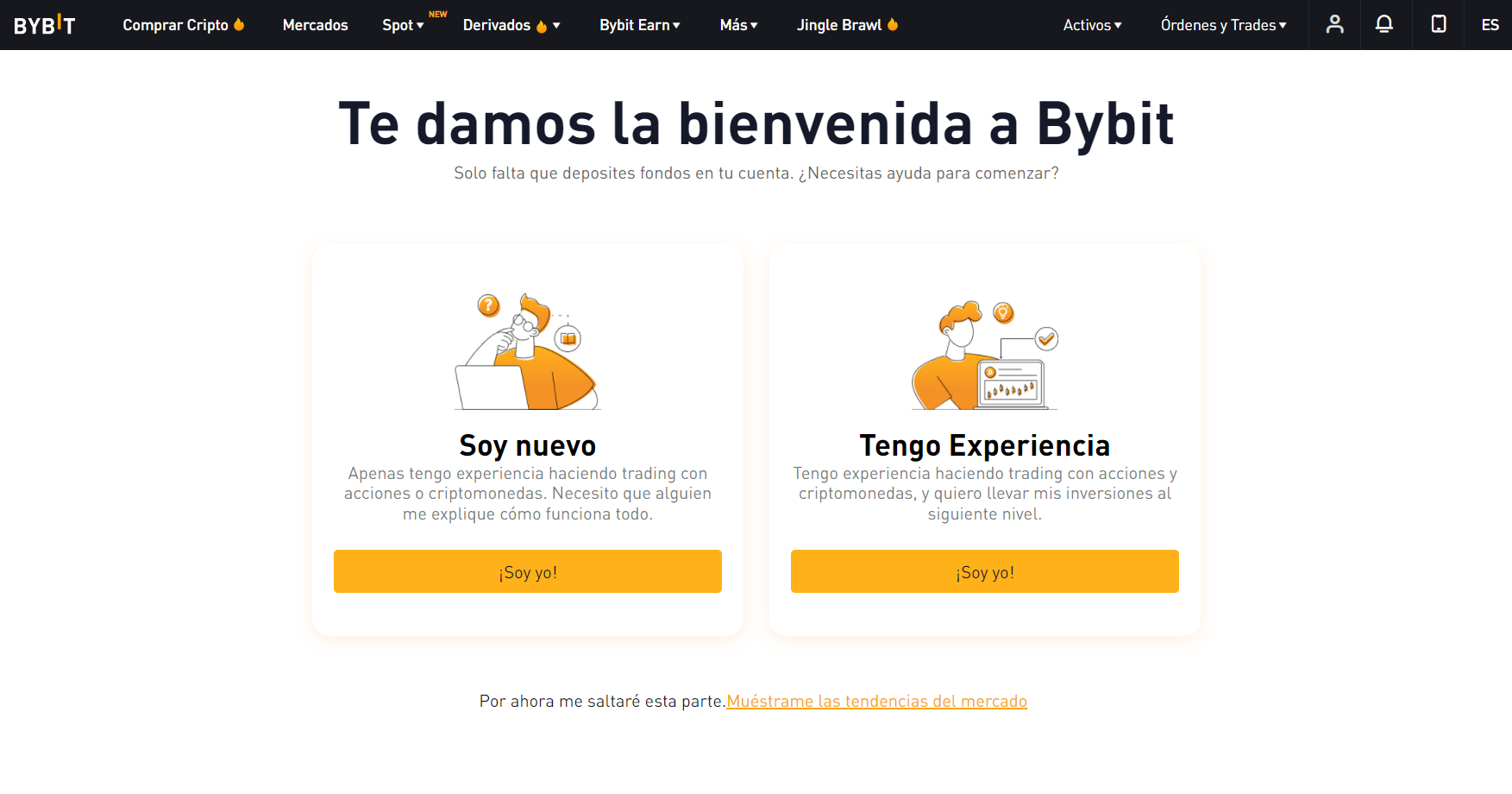 Seleccione una opción de cuenta en plataforma de negociación de derivados criptomonedas Bybit Seleccione una opción de cuenta en plataforma de negociación de derivados criptomonedas Bybit